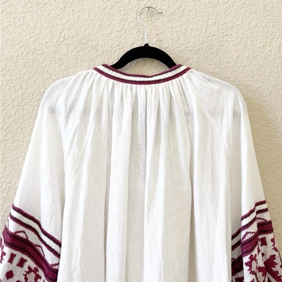 Free People Dress In The Clear Tunic Cotton Embroidered Tassel Boho Chic Medium - Picture 7 of 14